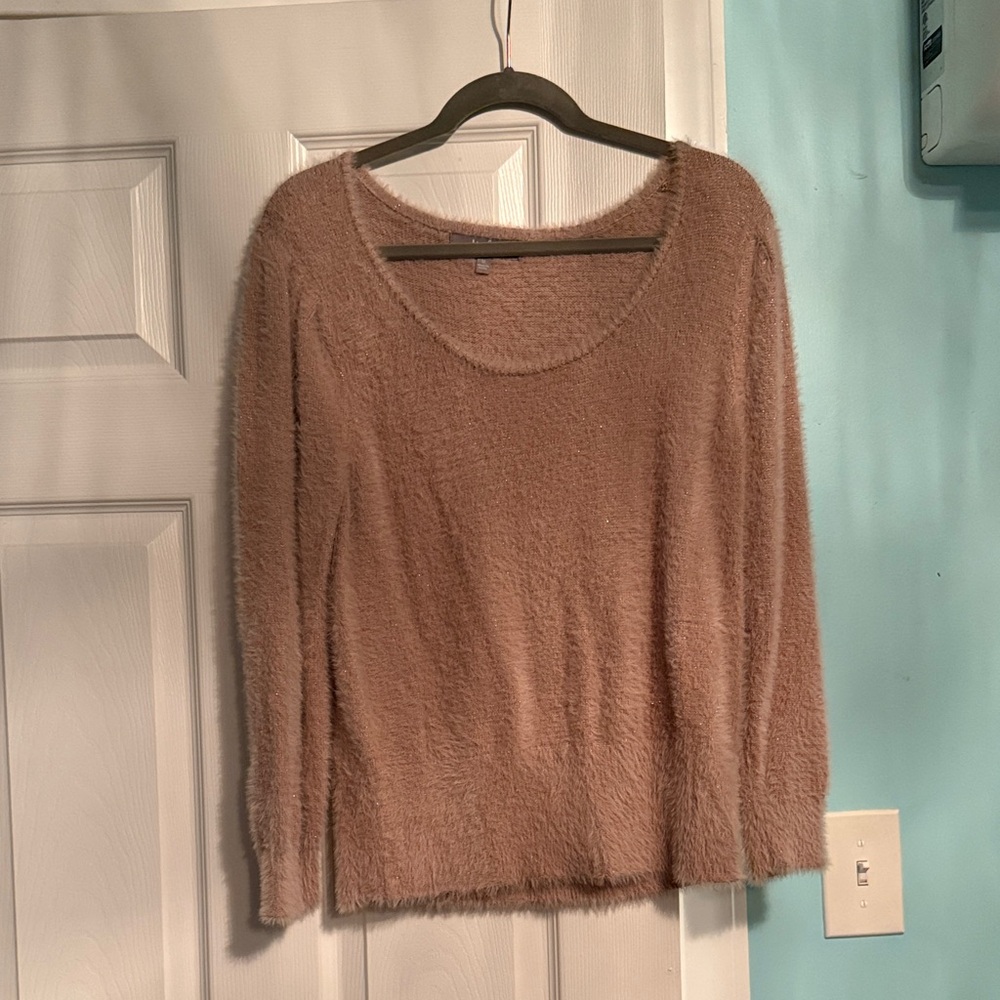 Cozy Scoop Neck Sweater in Pink